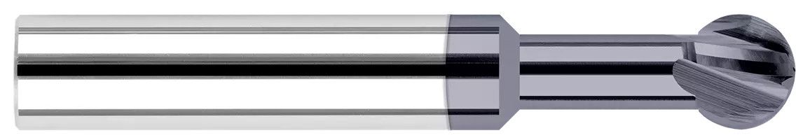 Harvey Tool 787908-C3 | 0.1250" (1/8) Cutter DIA x 0.0930" (3/32) Neck Length x 270 Degree Carbide Undercutting End Mill, 4 Flutes, AlTiN Coated