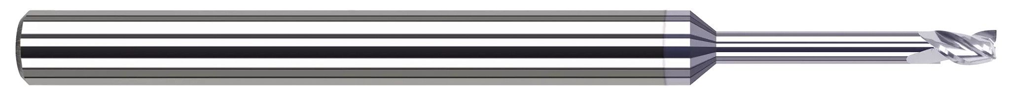 Harvey Tool 927170 | 0.0700" Cutter DIA x 0.1050" Length of Cut x 0.5700" Reach Carbide Square End Mill for Aluminum Alloys, 3 Flutes