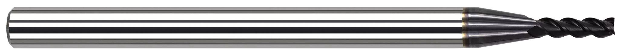 Harvey Tool 795531-C6 | 0.0310" (1/32) Cutter DIA x 0.0050" Radius x 0.0470" (3/64) Length of Cut Carbide Corner Radius End Mill for Exotic Alloys, 4 Flutes, AlTiN Nano Coated