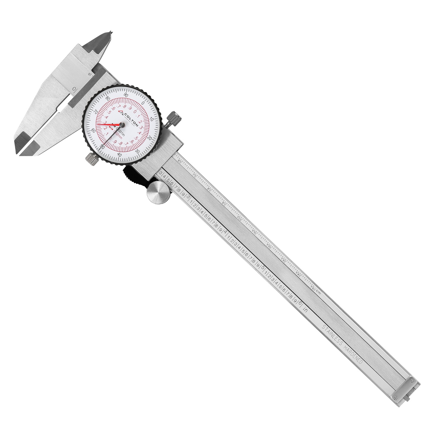 Colton Industrial Tools 43000 | Colton Dial Caliper 6" / 150mm DUAL Reading Scale Inch and Metric Steel .001" / .02MM