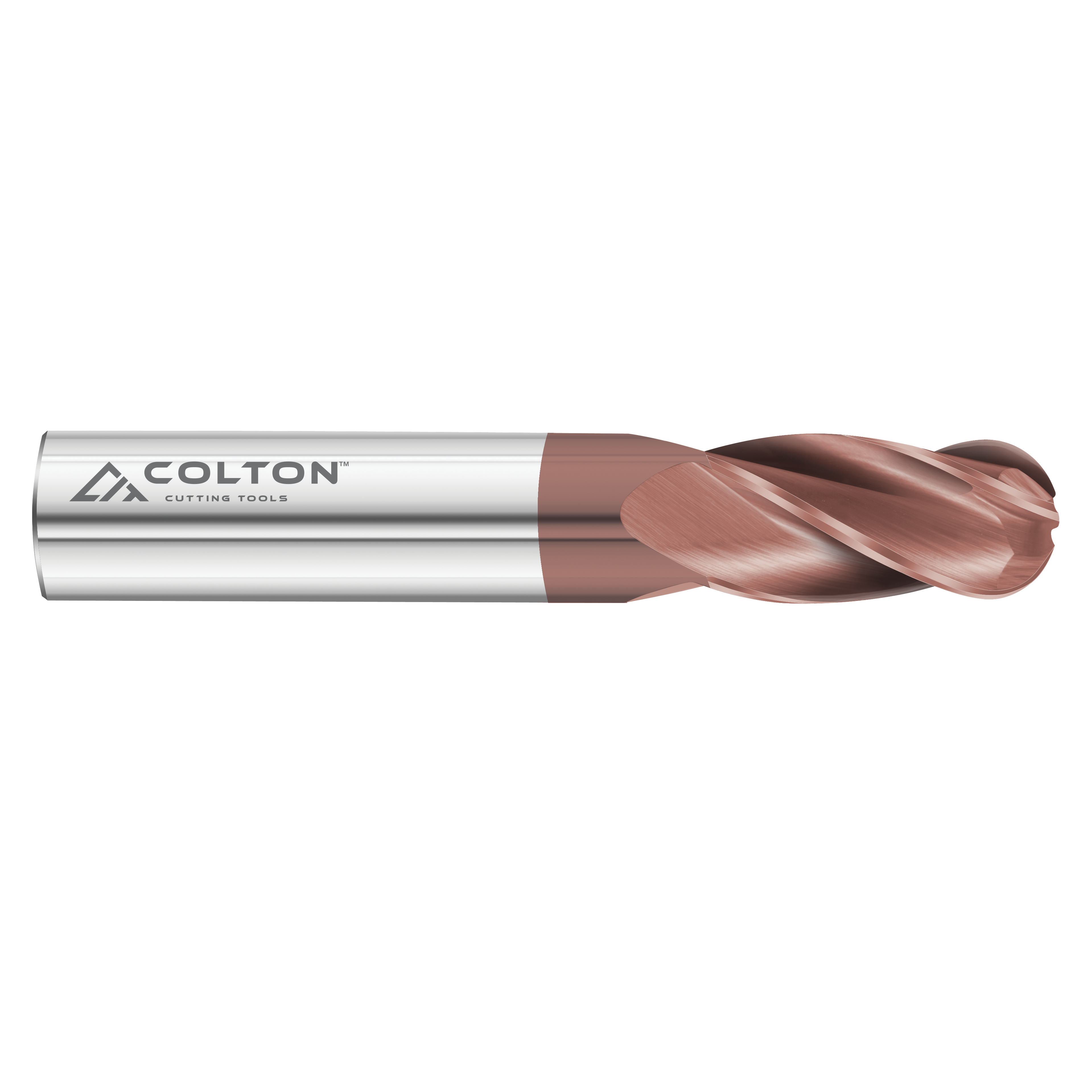 Colton Cutting Tools 61564 | Carbide End Mill 4 Flute Ball End Standard CCT-1 Coated 5/32" Diameter x 5/8" LOC x 3/16" Shank X 2" OAL
