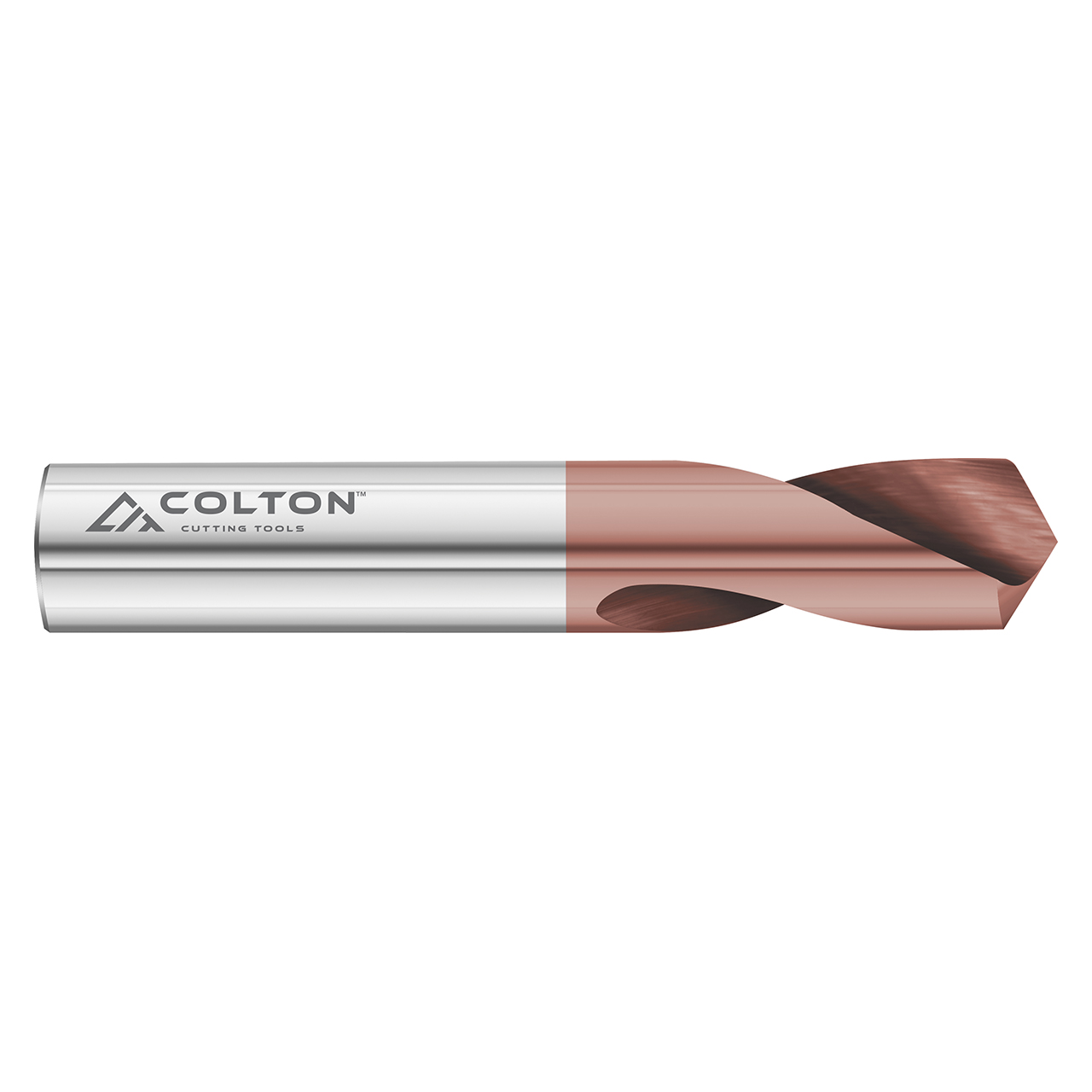 Colton Cutting Tools 61810 | 120 Degree Carbide Spotting Drill 2 Flute Right Hand Cut CCT-1 Coated 3/8" Diameter x 1-1/4" LOC  x 3" OAL