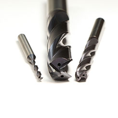 Emuge TA213344.0385 | 3.85mm Diameter x 6.00mm Shank x 36.00mm LOC x 74.00mm OAL x 140 Degree Point Angle 2 Flute TiAlN-TA14 Coated Carbide Coolant Fed Drill