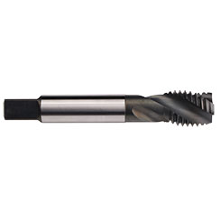 Emuge AU503200.5049 | UNF 5/8" - 18 Thread Size x 0.866" Length x 0.480" Shank x 3.811" OAL x 35 Degree Helix Angle 4 Flute NE2 Coated HSSE Spiral Flute Tap