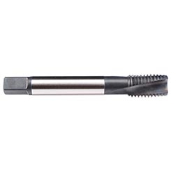 Emuge CU306011.5017 | UNC 7/8" - 9 Thread Size x 1.260" Length x 0.697" Shank x 5.512" OAL x 15 Degree Helix Angle 3 Flute NT2 Coated HSSE Spiral Flute Tap