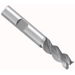 Emuge 2545.003 | 3.00mm Diameter x 6.00mm Shank x 7.00mm LOC x 57.00mm OAL x 38/40 Degree Helix Angle 2 Flute Bright Coated Carbide Square End Mill