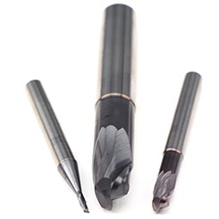 Emuge 1986A.03125 | 5/16" Diameter x 5/16" Shank x 9/32" LOC x 2-1/2" OAL x 0.078" Radius x 30 Degree Helix Angle 2 Flute TIALN Coated Carbide Corner Radius End Mill