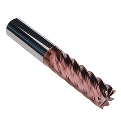 Emuge 2524A.008 | 8.00mm Diameter x 8.00mm Shank x 24.00mm LOC x 68.00mm OAL x 35/38 Degree Helix Angle 6 Flute TIALN Coated Carbide Square End Mill