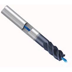 Emuge 2612AZ.008 | 8.00mm Diameter x 8.00mm Shank x 19.00mm LOC x 68.00mm OAL x 1.00mm Radius x 50 Degree Helix Angle 4 Flute TIALN Coated Carbide Corner Radius End Mill