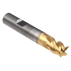 Emuge 2647TZ.008 | 8.00mm Diameter x 8.00mm Shank x 12.00mm LOC x 58.00mm OAL x 45 Degree Helix Angle 4 Flute TIN/TIALN Coated Carbide Square End Mill