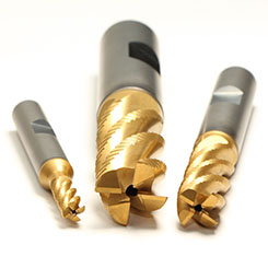 Emuge 2649TZ.008 | 8.00mm Diameter x 8.00mm Shank x 19.00mm LOC x 63.00mm OAL x 45 Degree Helix Angle 4 Flute TIN/TIALN Coated Carbide Square End Mill