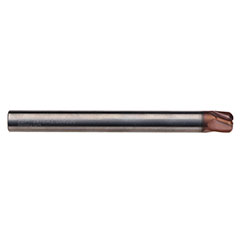 Emuge 2676AZ.008010 | 8.00mm Diameter x 8.00mm Shank x 3.00mm LOC x 80.00mm OAL x 1.00mm Radius x 20 Degree Helix Angle 5 Flute TIALN Coated Carbide Corner Radius End Mill