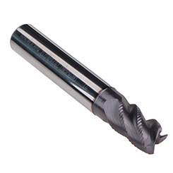 Emuge 2896A.004 | 4.00mm Diameter x 6.00mm Shank x 8.00mm LOC x 54.00mm OAL x 45 Degree Helix Angle 3 Flute TIALN Coated Carbide Square End Mill