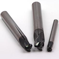 Emuge 3544L.04006A | 4.00mm Diameter x 6.00mm Shank x 4.00mm LOC x 62.00mm OAL x 30 Degree Helix Angle 3 Flute ALCR Coated Carbide Circle Segment End Mill with Lens-Shape