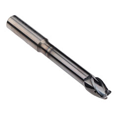 Emuge 3554LZ.12050A | 12.00mm Diameter x 12.00mm Shank x 14.00mm LOC x 100.00mm OAL x 2.00mm Radius x 30 Degree Helix Angle 4 Flute ALCR Coated Carbide Circle Segment End Mill with Oval Form
