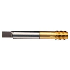 Emuge CU92F000.5050 | UNF 3/4" - 16 Thread Size x 0.984" Length x 0.590" Shank x 4.331" OAL TIN-T1 Coated HSSE Thread Forming Tap