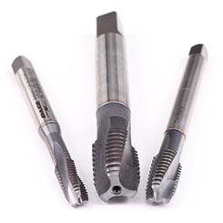 Emuge BU35J411.5640 | STI-UNF 5/16" - 24 Thread Size x 0.787" Length x 0.381" Shank x 3.937" OAL x 10 Degree Helix Angle 3 Flute TICN Coated HSSE-PM Spiral Flute Tap