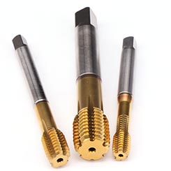 Emuge BW92F000.5011 | UNC 3/8" - 16 Thread Size x 0.866" Length x 0.381" Shank x 3.937" OAL TIN-T1 Coated HSSE Thread Forming Tap