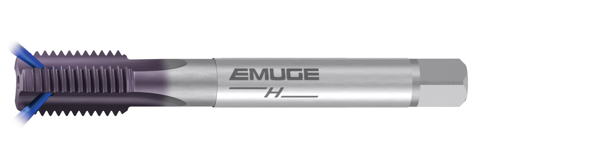 Emuge C1069101.0114 | M14x2.00mm Thread Size x 26.00mm Length x 11.00mm Shank x 110.00mm OAL TICN Coated HSSE Straight Flute Tap