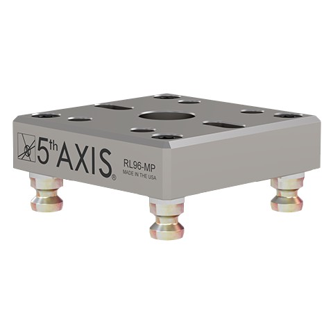 5th Axis RL96-MP | RockLock 96 mm Locating Master Gauging Pallet - Steel - 125.73 mm x 125.73 mm x 30.48 mm