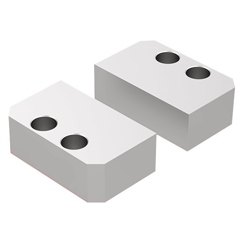 5th Axis VAJ75X | Machinable Aluminum Soft Jaw - 75 mm x 45 mm x 25 mm - Set of Two
