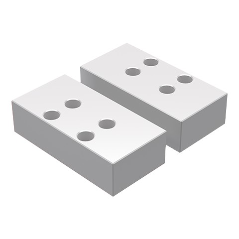 5th Axis VAJ52X | Machinable Aluminum Soft Jaw - 125.73 mm x 62.23 mm x 34.29 mm - Set of Two