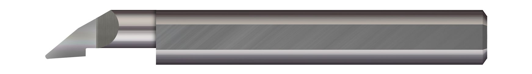 Micro 100 PF-200600 | 0.2160" Minimum Bore Diameter x 0.600" Maximum Bore Depth x 0.0300" Projection x 1/4" Shank x 2-1/2" OAL Uncoated Carbide Right Hand Axial Profiling