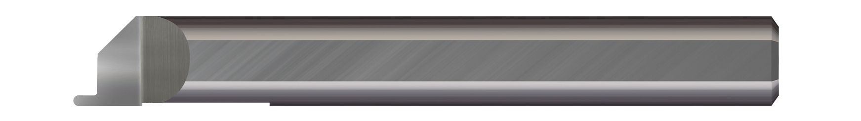 Micro 100 FGF-250-040-075 | 1/4" Minimum Bore Diameter x 1" Maximum Bore Depth x 0.040" Width x 0.075" Projection x 1/4" Shank x 2-1/2" OAL Uncoated Carbide Grooving Tool