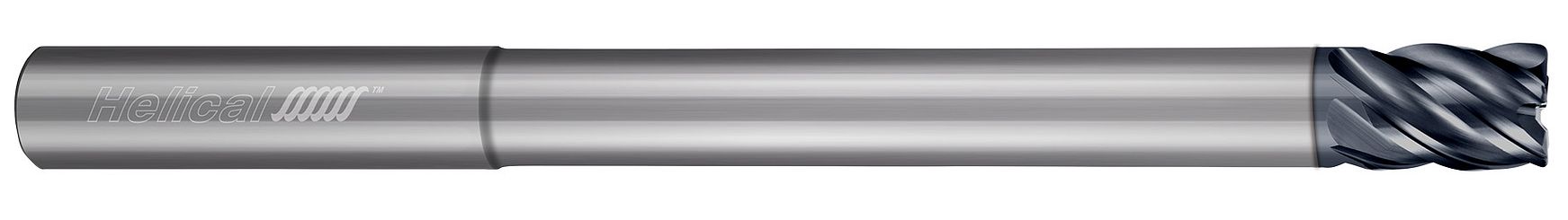 Helical Solutions 86398 | HEV-RNR-SR-50500-R.030 1/2" Diameter x 1/2" Shank x 1-1/4" LOC x 4" OAL x 0.0300" Radius 5 Flute Aplus Coated Solid Carbide Corner Radius End Mill