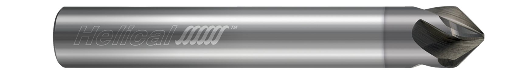 Helical Solutions 86309 | HMAF-AL-40750-12-T30 3/4" Diameter x 3/4" Shank x 4" OAL x 60 Degree Included Angle 4 Flute Nplus Coated Solid Carbide Chamfer Mill