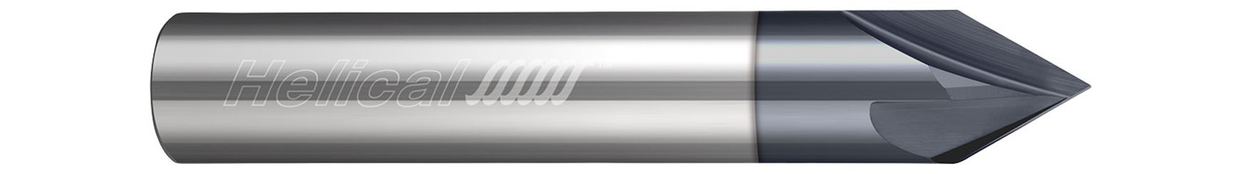 Helical Solutions 84410 | HEV-S-60187-BN 3/16" Diameter x 3/16" Shank x 5/16" LOC x 2" OAL 6 Aplus Coated Solid Carbide Ball End Mill