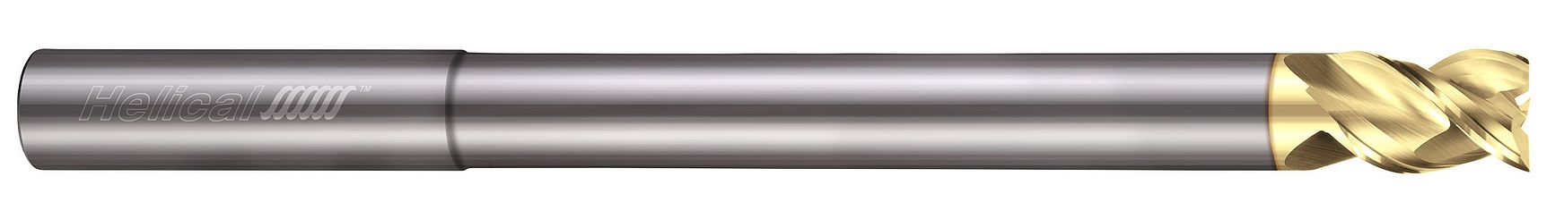 Helical Solutions 83709 | H45AL-RN-LX-30187 3/16" Diameter x 3/16" Shank x 7/32" LOC x 3" OAL 3 Flute Uncoated Solid Carbide Square End Mill