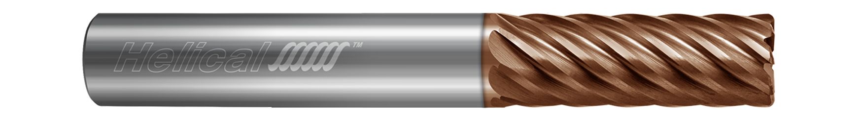 Helical Solutions 86245 | HVNI-025-80500-R.030 1/2" Diameter x 1/2" Shank x 1-1/4" LOC x 3" OAL x 0.0300" Radius 8 Flute Tplus Coated Solid Carbide Corner Radius End Mill