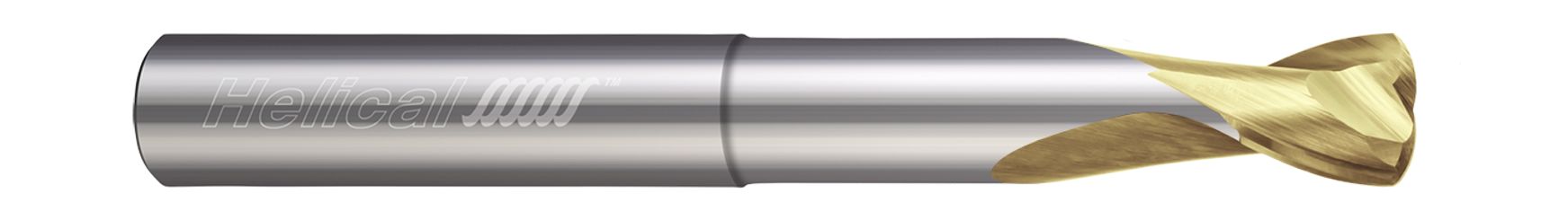 Helical Solutions 84948 | MHFAL-RN-040-20600 6 mm Diameter x 6 mm Shank x 6 mm LOC x 75 mm OAL 2 Flute Zplus Coated Solid Carbide Corner Radius End Mill