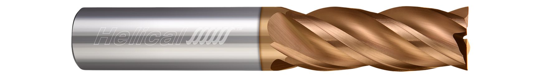 Helical Solutions 82273W | HSV-M-40500 1/2" Diameter x 1/2" Shank x 1-5/8" LOC x 4" OAL 4 Flute Tplus Coated Solid Carbide Square End Mill