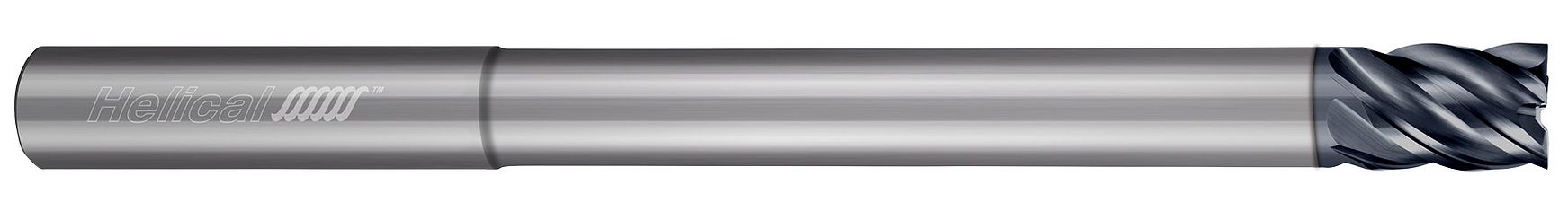 Helical Solutions 86380 | HEV-RNR-L-50750 3/4" Diameter x 3/4" Shank x 1-5/8" LOC x 6" OAL 5 Flute Aplus Coated Solid Carbide Square End Mill
