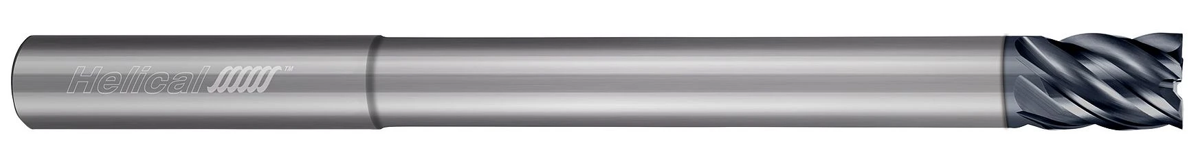 Helical Solutions 86378 | HEV-RNR-A-50500 1/2" Diameter x 1/2" Shank x 1-1/4" LOC x 5" OAL 5 Flute Aplus Coated Solid Carbide Square End Mill