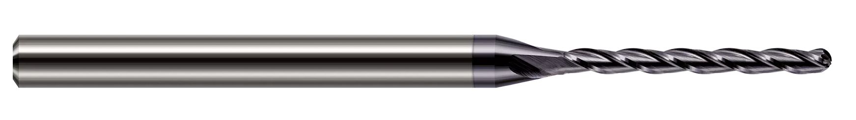Harvey Tool 801531-C3 | 1/32" Diameter x 1/8" Shank x 1/8" LOC x 2-1/2" OAL 4 Flute AlTiN Coated Carbide Ball End Mill