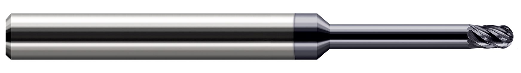 Harvey Tool 786062-C6 | 1/16" Diameter x 1/4" Shank x 3/32" LOC x 2-1/2" OAL 6 Flute AlTiN Nano Coated Carbide Ball End Mill