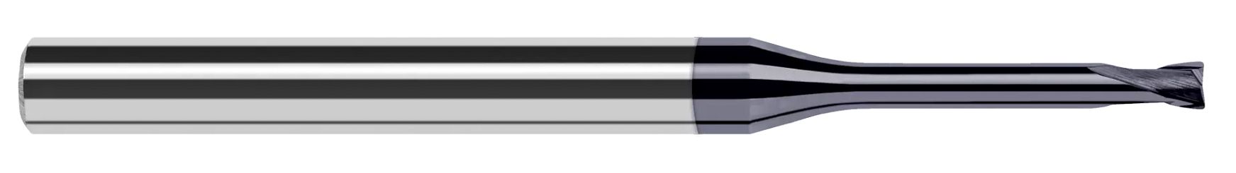 Harvey Tool 782962-C6 | 1/16" Diameter x 1/4" Shank x 0.0500" LOC x 2-1/2" OAL 0.0100" Radius 2 Flute AlTiN Nano Coated Carbide Corner Radius End Mill