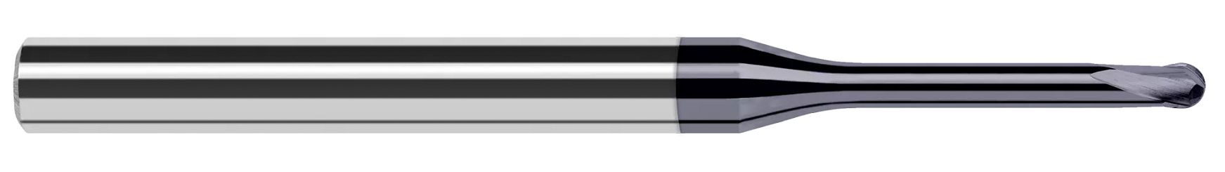 Harvey Tool 812931-C6 | 1/32" Diameter x 1/4" Shank x 0.0250" LOC x 2-1/2" OAL 3 Flute AlTiN Nano Coated Carbide Ball End Mill