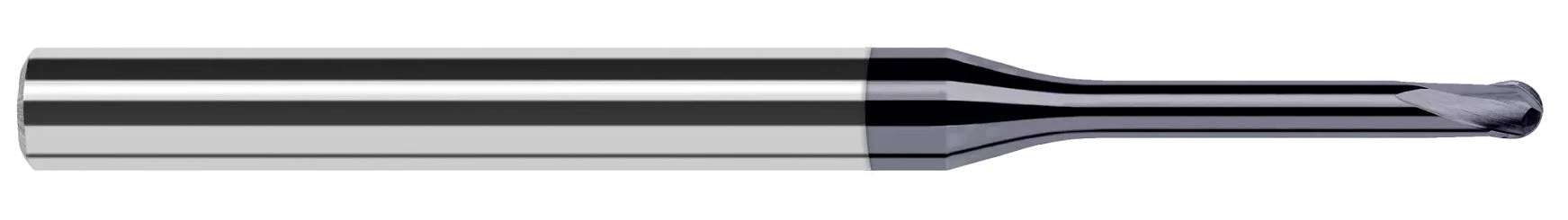 Harvey Tool 813008-C6 | 1/8" Diameter x 1/4" Shank x 0.1000" LOC x 2-1/2" OAL 3 Flute AlTiN Nano Coated Carbide Ball End Mill