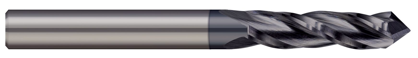 Harvey Tool 784508 | 1/8" Diameter x 1/8" Shank x 1/2" OAL 120 Degree Angle 3 Flute Uncoated Carbide Drill Mill