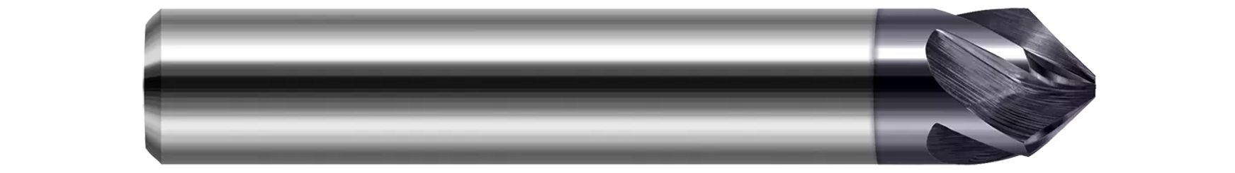 Harvey Tool 765008 | 1/8" Shank 90 Degree Included Angle 4 Flute Uncoated Carbide Chamfer Mill