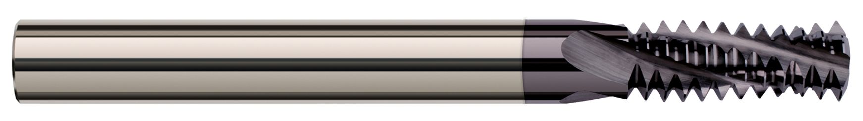 Harvey Tool 784314-C3 | 1/4 3/8-18 Thread 0.3050" Diameter x 5/8" LOC x 5/16" Shank 4 Flute AlTiN Coated Carbide Helical Flute Thread Mill