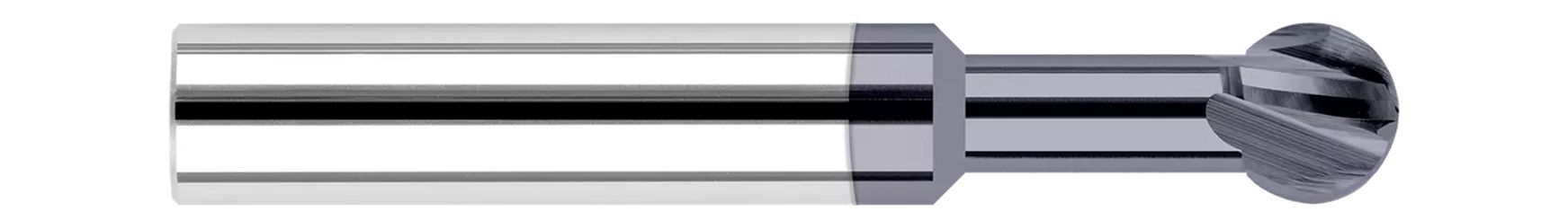 Harvey Tool 775462-C3 | 270 Degree Spherical Ball 0.0620" Diameter x 1/8" Shank x 0.0530" LOC x 2" OAL 2 Flute AlTiN Coated Carbide Undercutting End Mill