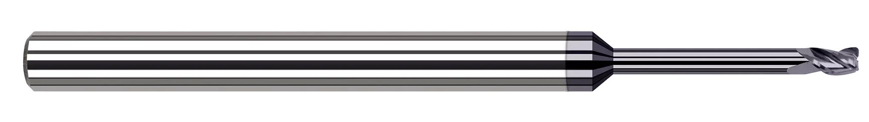 Harvey Tool 817312-C3 | 3/16" Diameter x 3/16" Shank x 0.2850" LOC x 3" OAL 0.0300" Radius 4 Flute AlTiN Coated Carbide Corner Radius End Mill