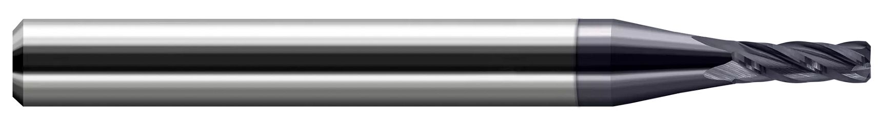 Harvey Tool 805024 | 3/8" Diameter x 3/8" Shank x 1-1/8" LOC x 2-1/2" OAL 4 Flute Uncoated Carbide Corner Radius End Mill