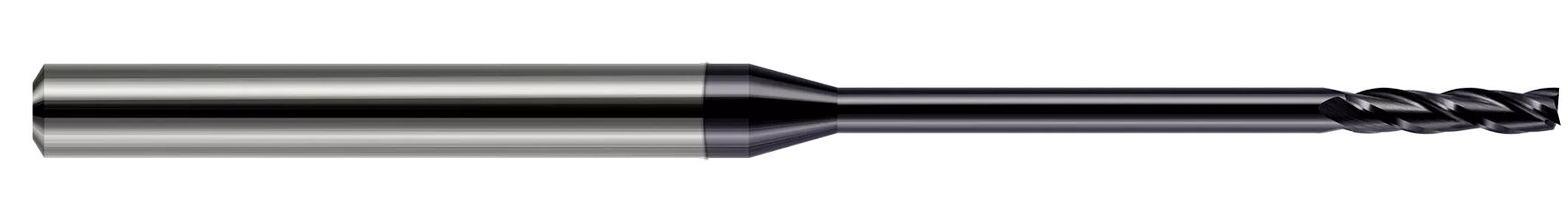 Harvey Tool 956416 | 1/4" Diameter x 1/4" Shank x 1-1/4" LOC x 4" OAL 3 Flute Uncoated Carbide Square End Mill