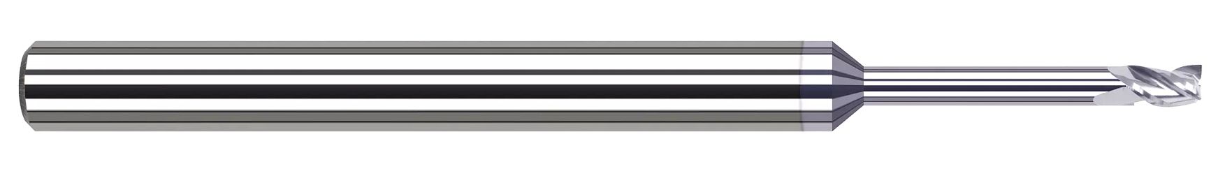 Harvey Tool 813962-C8 | 1/16" Diameter x 1/8" Shank x 3/32" LOC x 2-1/2" OAL 3 Flute TiB2 Coated Carbide Square End Mill